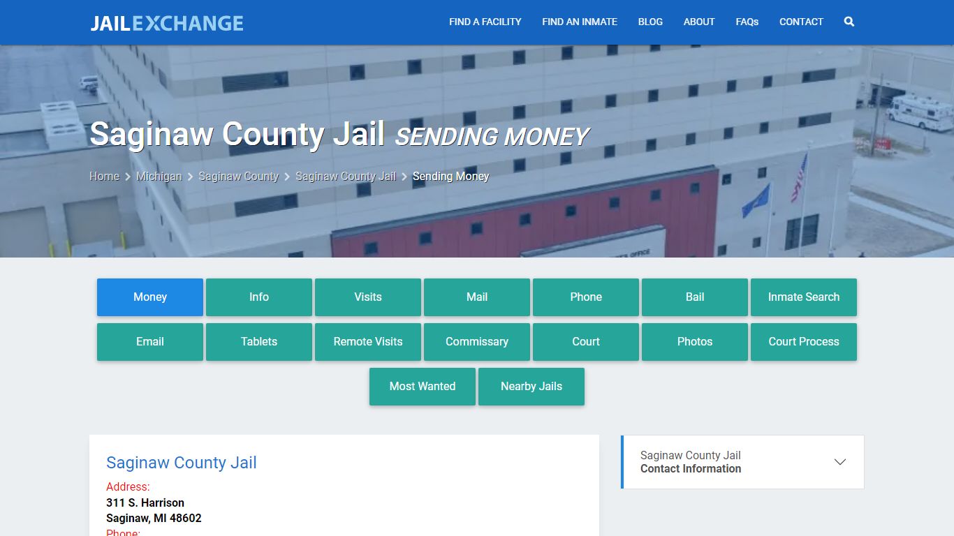 Send Money to Inmate - Saginaw County Jail, MI - Jail Exchange